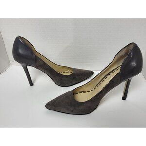 Enzo Angiolini Gray Suede & Leather Pointed Toe Womens Size 6M